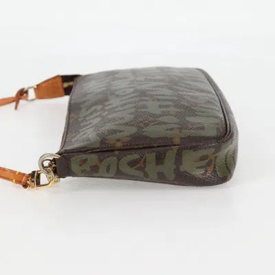 Pre-owned Louis Vuitton Pochette Accessoire Brown Canvas Clutch Bag ()