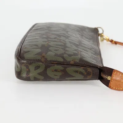 Pre-owned Louis Vuitton Pochette Accessoire Brown Canvas Clutch Bag ()
