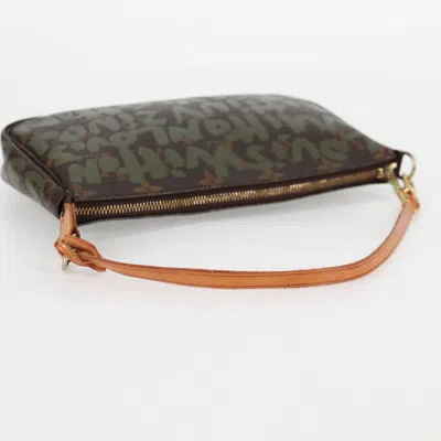 Pre-owned Louis Vuitton Pochette Accessoire Brown Canvas Clutch Bag ()