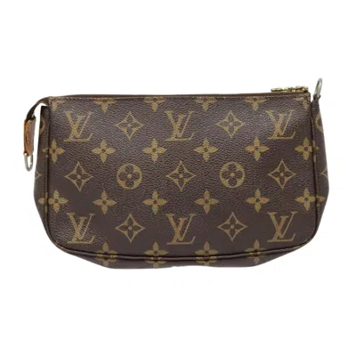 Pre-owned Louis Vuitton Pochette Accessoire Brown Canvas Clutch Bag ()