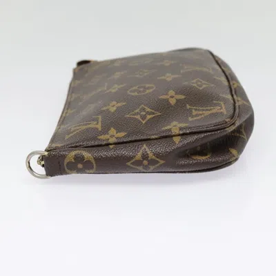 Pre-owned Louis Vuitton Pochette Accessoire Brown Canvas Clutch Bag ()