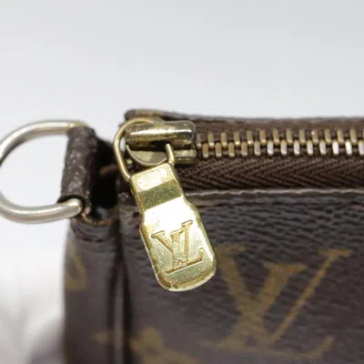 Pre-owned Louis Vuitton Pochette Accessoire Brown Canvas Clutch Bag ()
