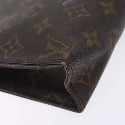 Pre-owned Louis Vuitton Poche Toilette 19 Brown Canvas Clutch Bag ()
