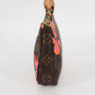 Pre-owned Louis Vuitton Pochette Accessoire Brown Canvas Clutch Bag ()