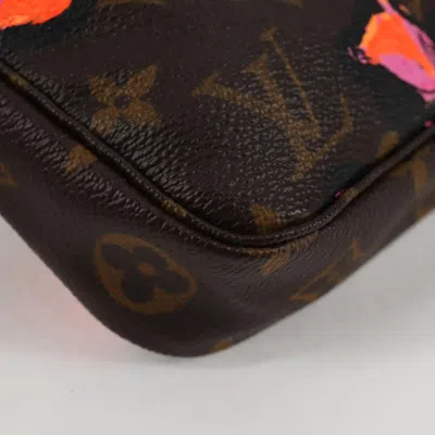Pre-owned Louis Vuitton Pochette Accessoire Brown Canvas Clutch Bag ()