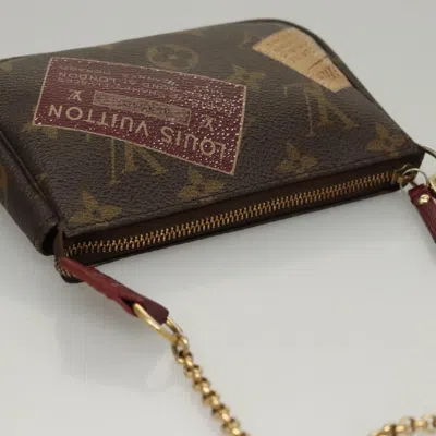 Pre-owned Louis Vuitton Pochette Accessoire Brown Canvas Clutch Bag ()