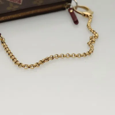 Pre-owned Louis Vuitton Pochette Accessoire Brown Canvas Clutch Bag ()