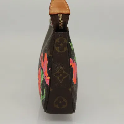 Pre-owned Louis Vuitton Pochette Accessoire Brown Canvas Clutch Bag ()