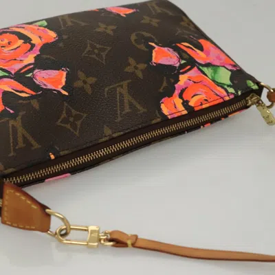 Pre-owned Louis Vuitton Pochette Accessoire Brown Canvas Clutch Bag ()