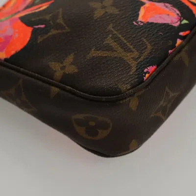 Pre-owned Louis Vuitton Pochette Accessoire Brown Canvas Clutch Bag ()