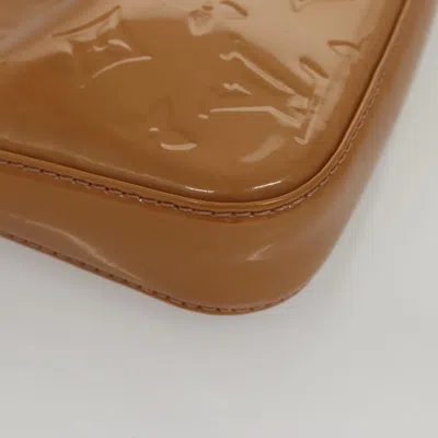 Pre-owned Louis Vuitton Pochette Accessoire Brown Patent Leather Clutch Bag ()