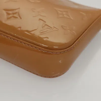 Pre-owned Louis Vuitton Pochette Accessoire Brown Patent Leather Clutch Bag ()