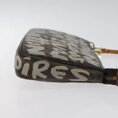 Pre-owned Louis Vuitton Pochette Accessoire Brown Canvas Clutch Bag ()