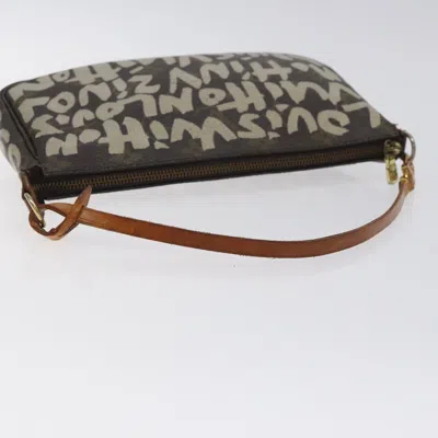 Pre-owned Louis Vuitton Pochette Accessoire Brown Canvas Clutch Bag ()