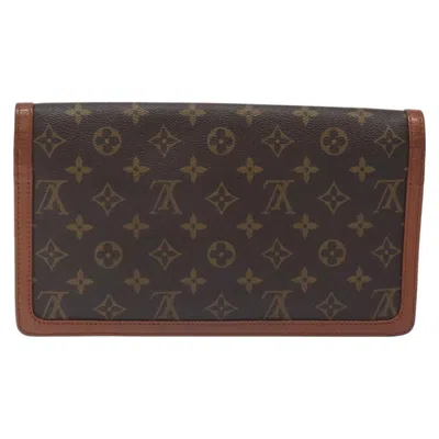 Pre-owned Louis Vuitton Pochette Dame Brown Canvas Clutch Bag ()