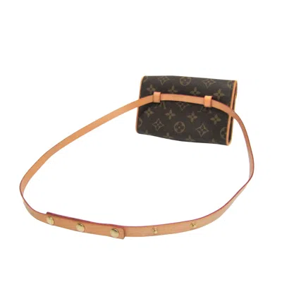 Pre-owned Louis Vuitton Pochette Florentine Brown Canvas Clutch Bag ()