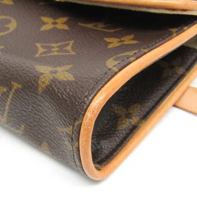 Pre-owned Louis Vuitton Pochette Florentine Brown Canvas Clutch Bag ()