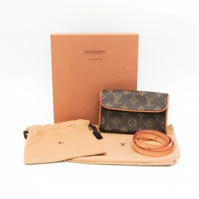 Pre-owned Louis Vuitton Pochette Florentine Brown Canvas Clutch Bag ()