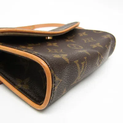 Pre-owned Louis Vuitton Pochette Florentine Brown Canvas Clutch Bag ()