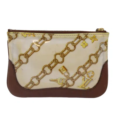 Pre-owned Louis Vuitton Pochette Plat Brown Leather Wallet  ()
