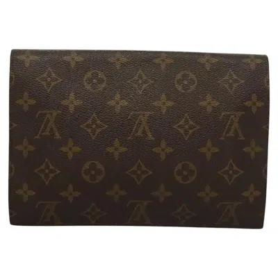 Pre-owned Louis Vuitton Pochette Rabat Brown Canvas Clutch Bag ()