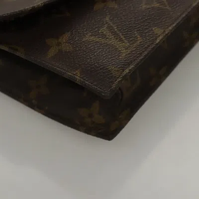 Pre-owned Louis Vuitton Pochette Rabat Brown Canvas Clutch Bag ()