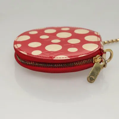 Pre-owned Louis Vuitton Porte Monnaie Chapeau Red Patent Leather Wallet  ()