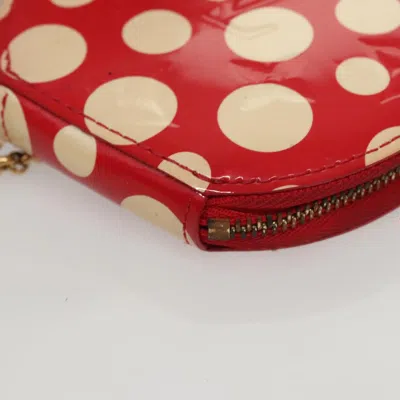 Pre-owned Louis Vuitton Porte Monnaie Chapeau Red Patent Leather Wallet  ()