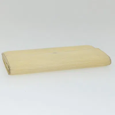 Pre-owned Louis Vuitton Portefeuille Ecru Leather Wallet  () In Sand
