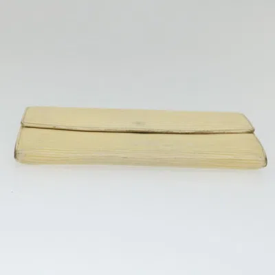 Pre-owned Louis Vuitton Portefeuille Ecru Leather Wallet  () In Sand