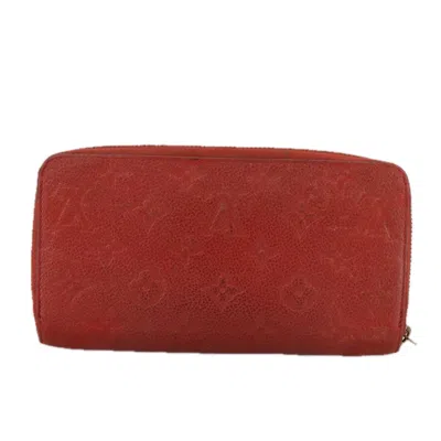 Pre-owned Louis Vuitton Portefeuille Zippy Red Leather Wallet  ()