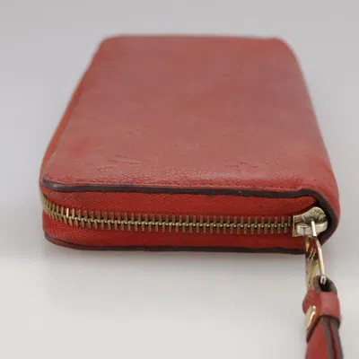 Pre-owned Louis Vuitton Portefeuille Zippy Red Leather Wallet  ()