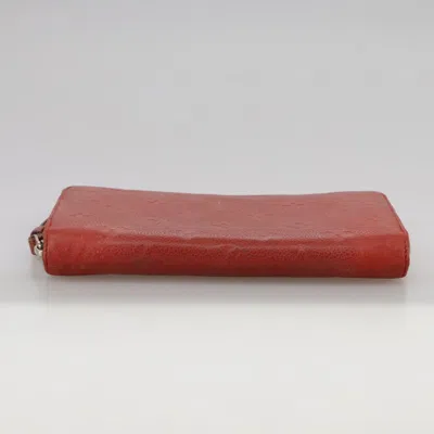 Pre-owned Louis Vuitton Portefeuille Zippy Red Leather Wallet  ()