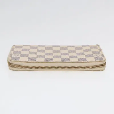 Pre-owned Louis Vuitton Portefeuille Zippy White Canvas Wallet  ()