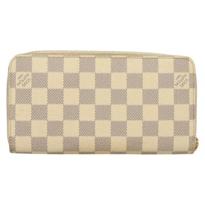 Pre-owned Louis Vuitton Portefeuille Zippy White Canvas Wallet  ()