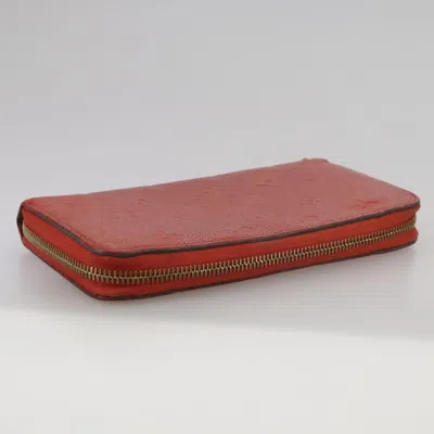 Pre-owned Louis Vuitton Portefeuille Zippy Red Leather Wallet  ()