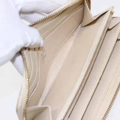 Pre-owned Louis Vuitton Portefeuille Zippy White Canvas Wallet  ()