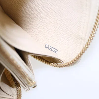 Pre-owned Louis Vuitton Portefeuille Zippy White Canvas Wallet  ()