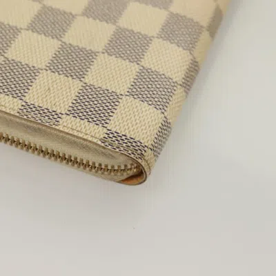 Pre-owned Louis Vuitton Portefeuille Zippy White Canvas Wallet  ()