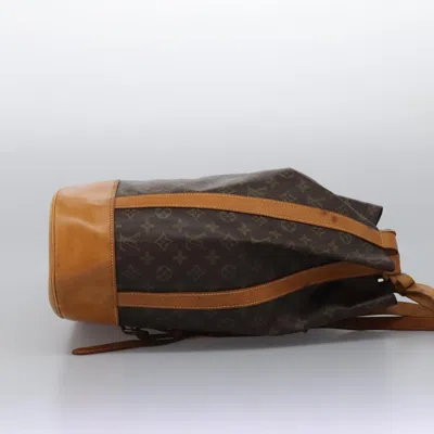 Pre-owned Louis Vuitton Randonnee Backpack Monogram Canvas Brown Canvas Backpack Bag ()