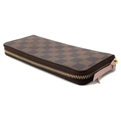 Pre-owned Louis Vuitton Rose Ballerine Damier Canvas Long Wallet (bi-fold) () In Pink