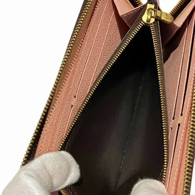 Pre-owned Louis Vuitton Rose Ballerine Monogram Long Wallet (bi-fold) () In Pink