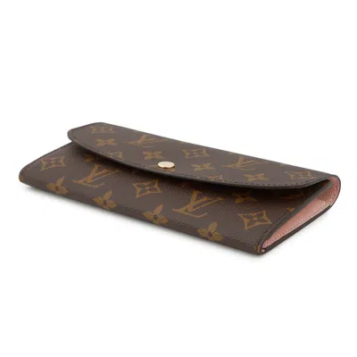 Pre-owned Louis Vuitton Rose Ballerine Monogram Long Wallet (bi-fold) () In Pink