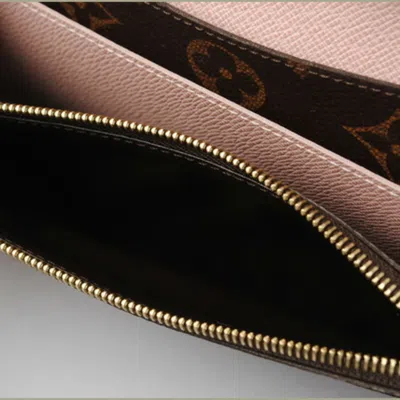 Pre-owned Louis Vuitton Rose Ballerine Monogram Long Wallet (bi-fold) () In Pink