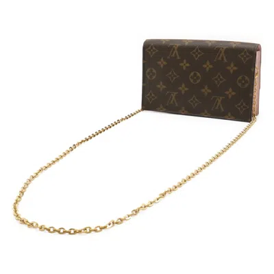 Pre-owned Louis Vuitton Rose Ballerine Monogram Clutch Bag Shoulder Bag () In Pink