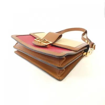 Pre-owned Louis Vuitton Sacrlet Leather Shoulder Bag () In Red
