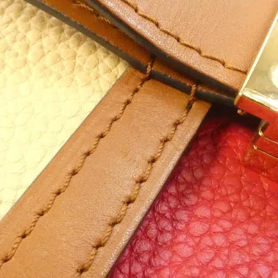 Pre-owned Louis Vuitton Sacrlet Leather Shoulder Bag () In Red
