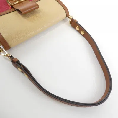 Pre-owned Louis Vuitton Sacrlet Leather Shoulder Bag () In Red