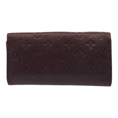 Pre-owned Louis Vuitton Sarah Purple Leather Wallet  ()