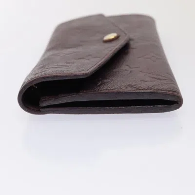 Pre-owned Louis Vuitton Sarah Purple Leather Wallet  ()